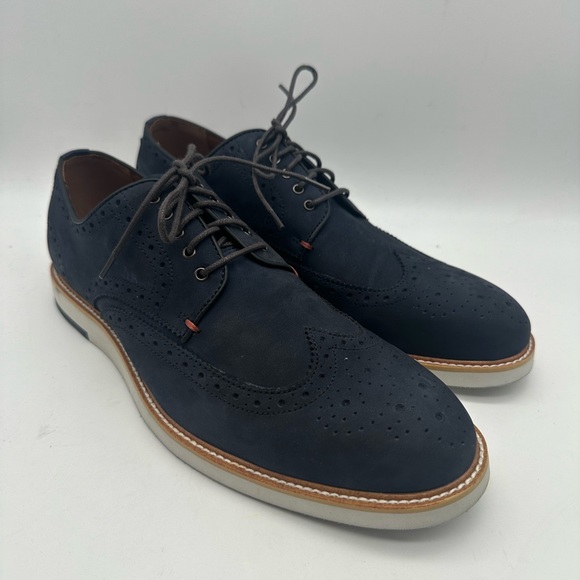 BRAND NEW Blake Mckay Carson Suede Oxfords Men's Size 10 M Blue - Picture 1 of 8